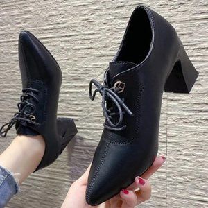 High-heeled women new lace-up fashion shoes